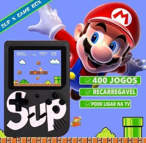 Mini Vídeo Game Boy Portátil Sup 400 Em 1 Jogos (PRETO)