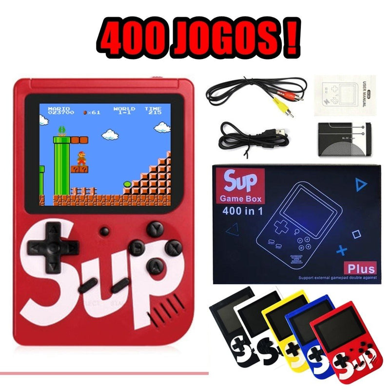 Mini Vídeo Game Boy Portátil Sup 400 Em 1 Jogos (VERMELHO)